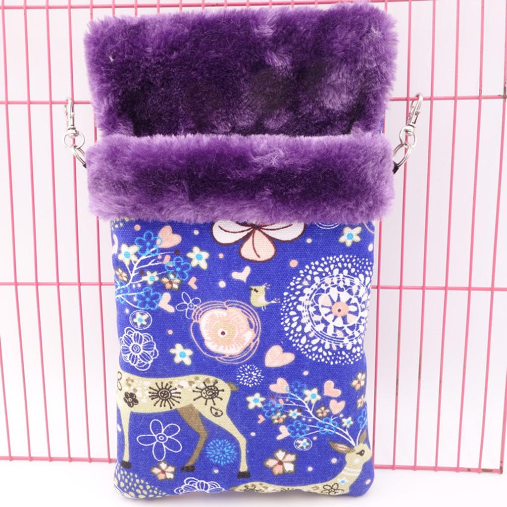Pet Hamster Parrot Ferret Bunny Squirrel Cage Hanging Sleep Bag Pouch