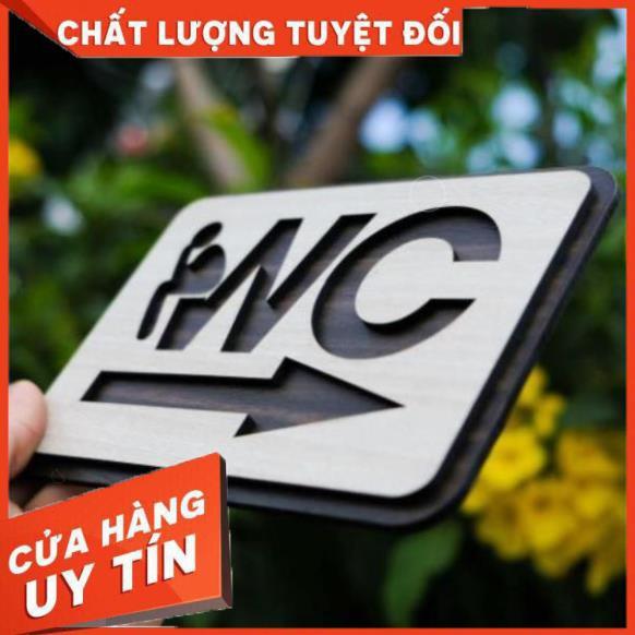 Bảng Gỗ Decor - Chỉ Dẫn WC