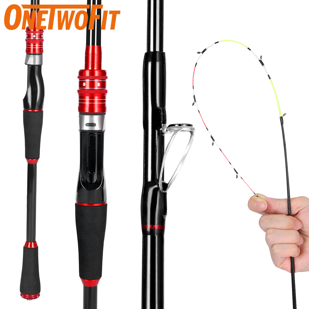 OneTwoFit  Cần câu1,8m Cần câu xoay bằng sợi thủy tinh Đáy câu có thể được lưu trữ fishing rod OT042701