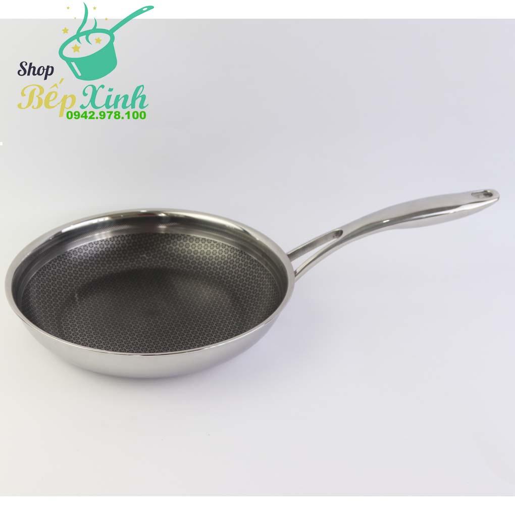 Chảo Chống Dính Bếp Từ Cào Không Xước KimsCook Hàn Quốc inox 304 - 20cm/22cm/24cm/26cm/28cm/30cm/32cm - tặng 1 nắp kính Fivestar