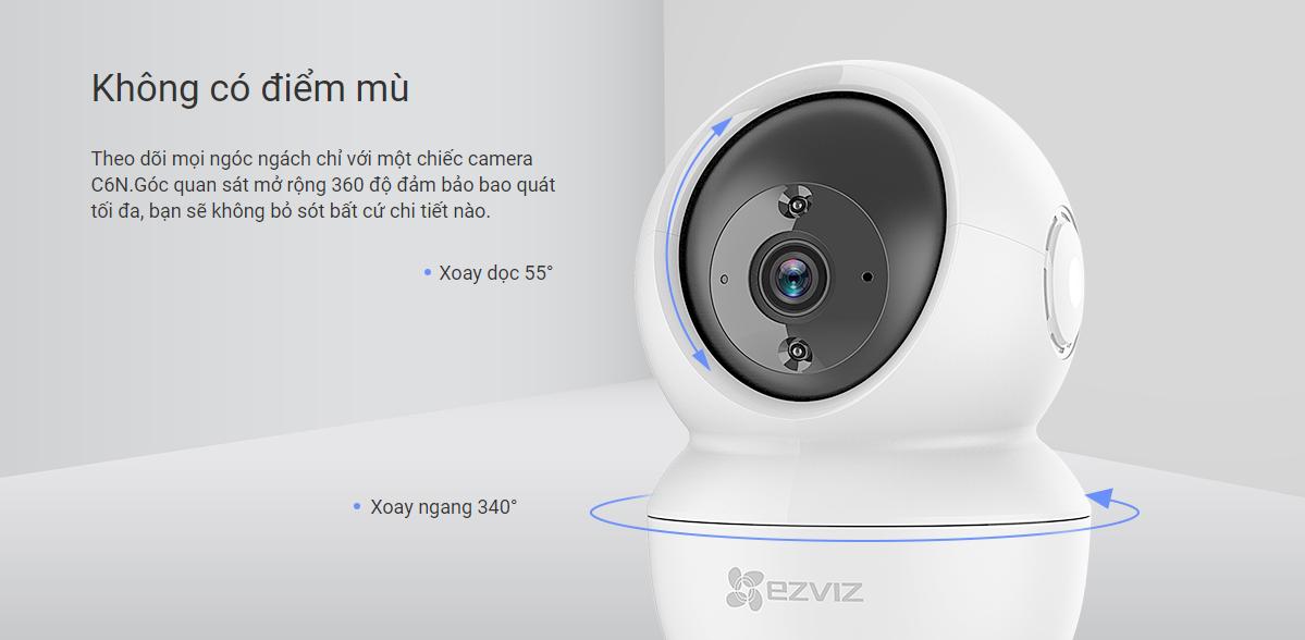 [Hàng chính hãng] Camera Wifi EZVIZ C6N xoay 360 độ, âm thanh 2 chiều, ghi hình 1080p