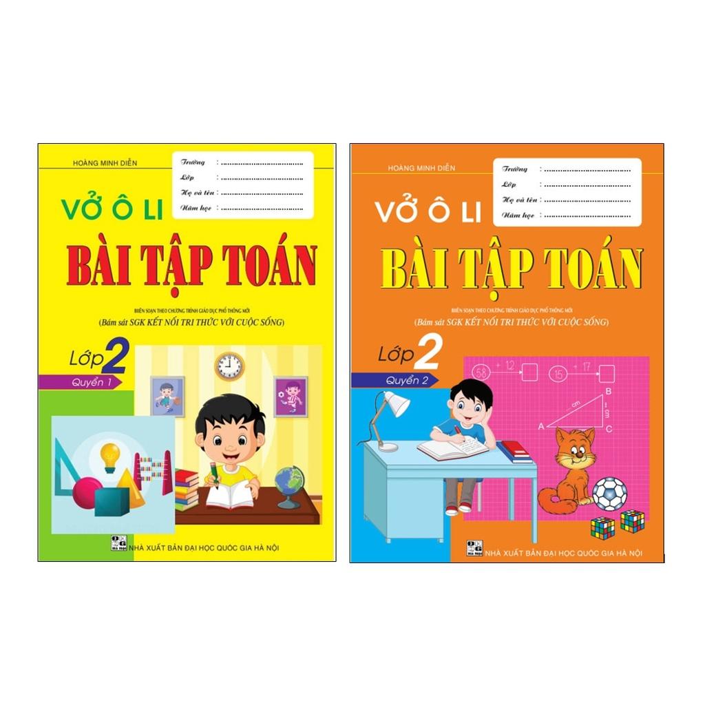 Sách - Combo Vở ô li bài tập toán lớp 2  - Bám sát SGK Kết Nối Tri Thức Với Cuộc Sống