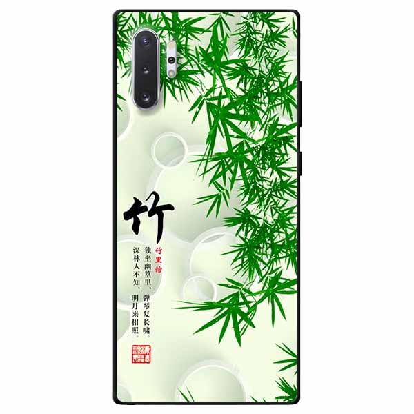 Ốp lưng dành cho Samsung Note 10 Plus mẫu Thư Pháp Lá Tre