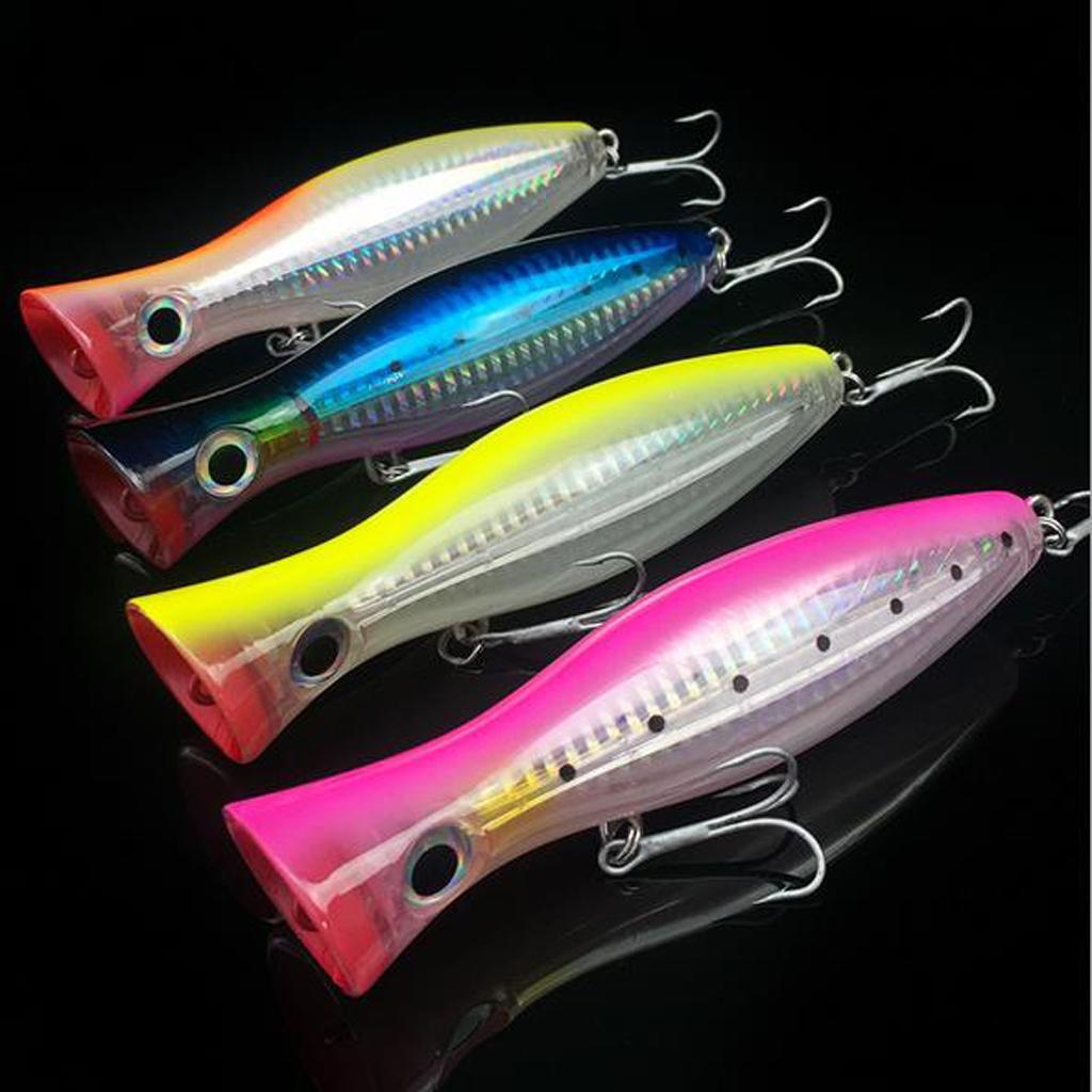 Hard Fishing Lures Big Game Popper Lure Trolling Top Water Baits Yellow
