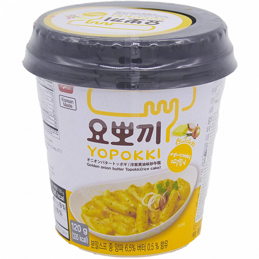 Bánh gạo Hàn Quốc YOPOKKI xốt Bơ hành cốc 120g