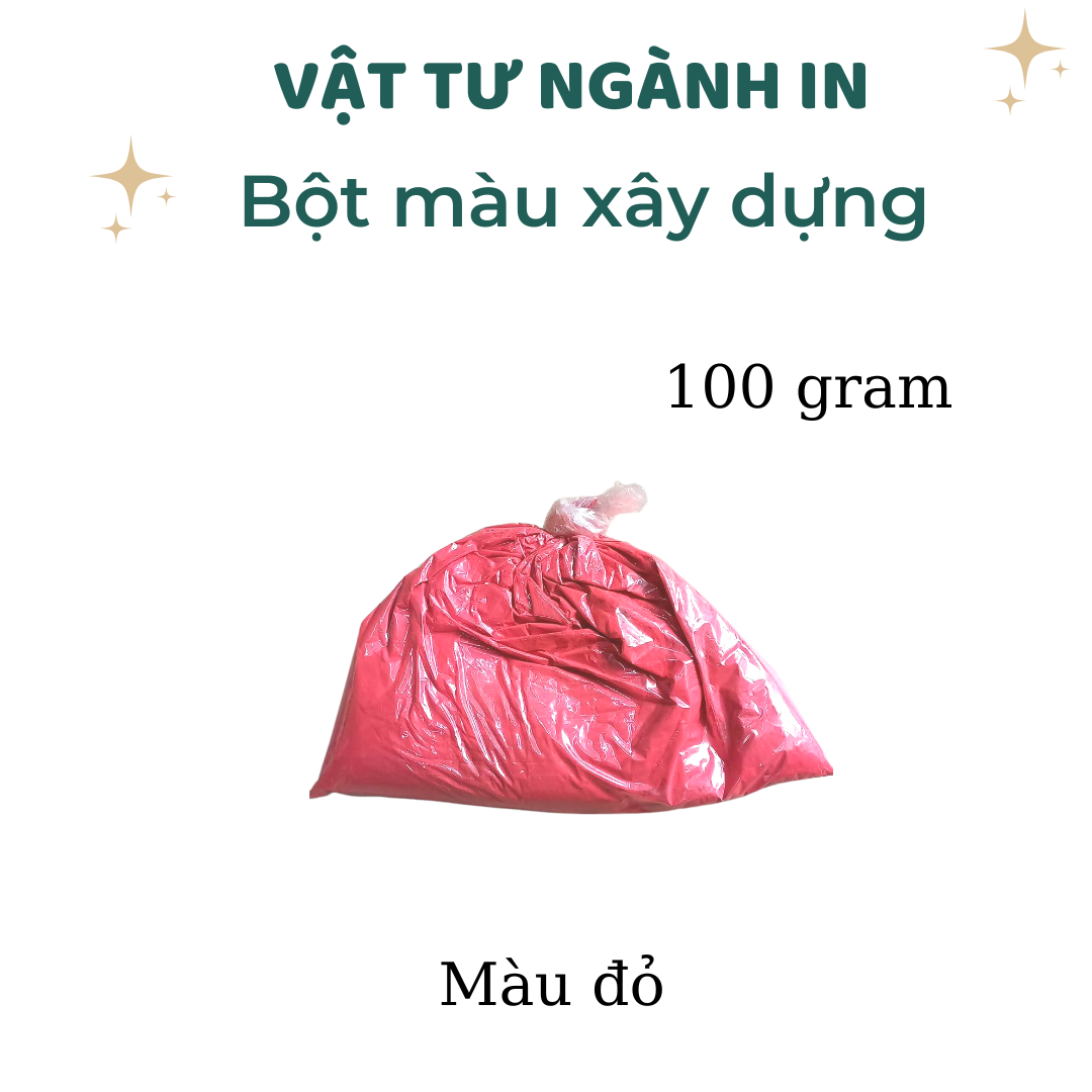 100 gram Bột màu xây dựng pha màu thạch cao, pha vôi quét, pha màu cho keo chà ron, tạo màu trên gạch, vỉa hè, chậu cây