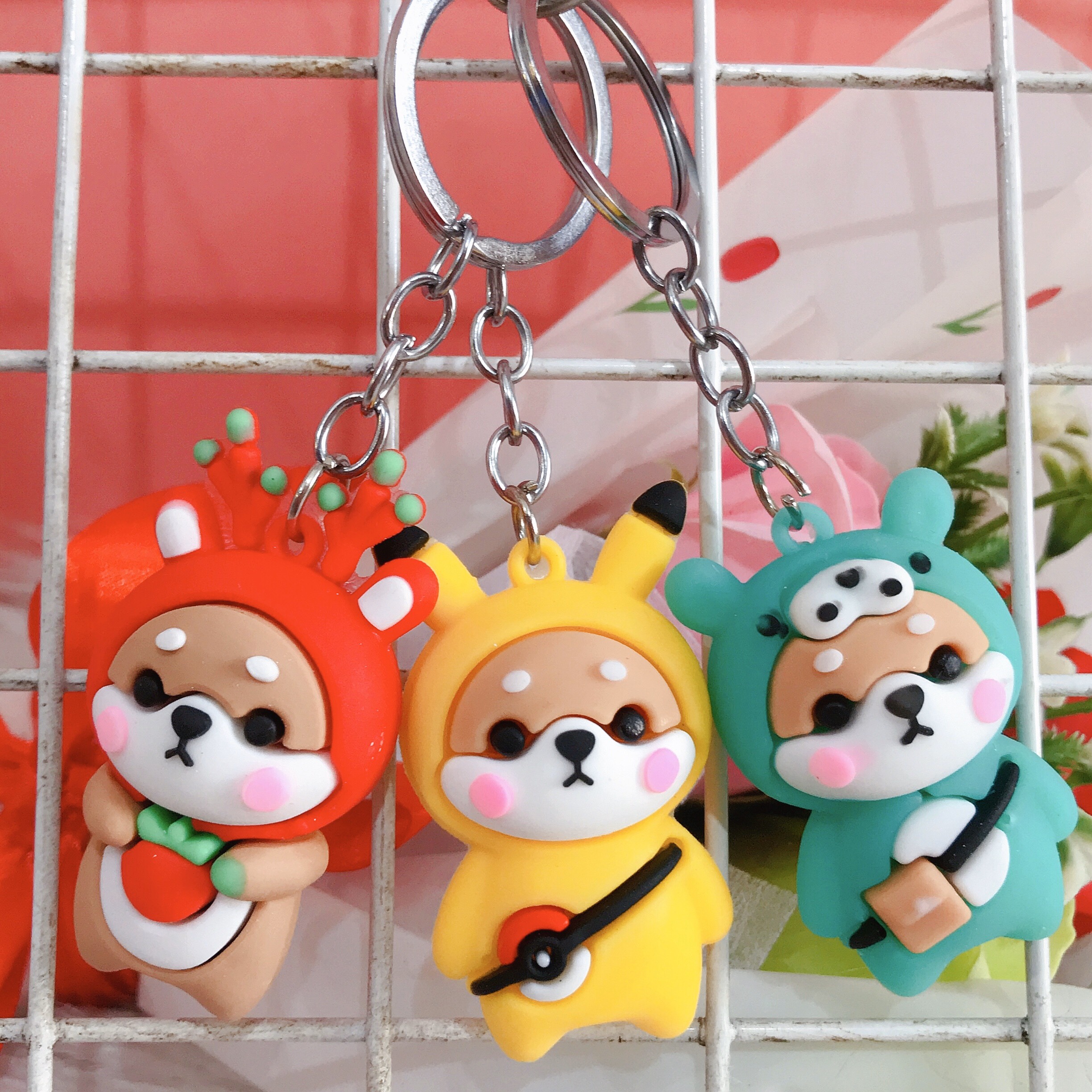 Móc Khóa Cún Shiba Đeo Túi Hot Trend Phụ Kiện Balo Dễ Thương - Móc Khóa Silicon Dễ Thương