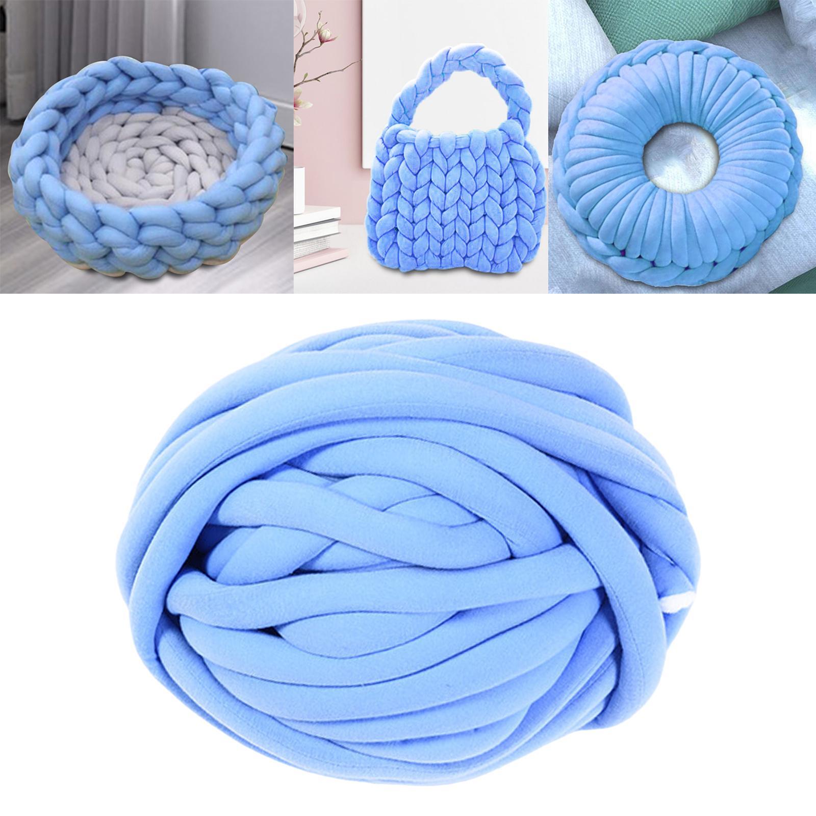2x Knitting Yarns Handmade Blanket Pillow DIY Craft