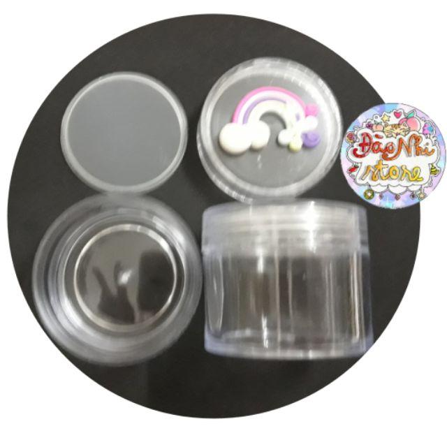 Hủ đựng 120ml trong suốt chất liệu mica dùng để đựng slime hoặc hóa phẩm