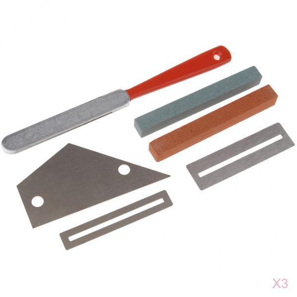 3Pcs Guitar Parts Fret Rocker Metal Fret File Grinding Stone Fretboard Guard