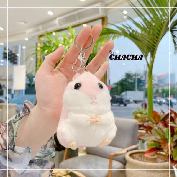 Móc khóa hình chuột hamster nhồi bông treo balo túi xách siêu dễ thương Chacha Sweet