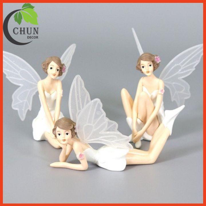 Set 3 thiên thần trang trí kệ tủ, kệ gắn tường, bàn làm việc, giá sách