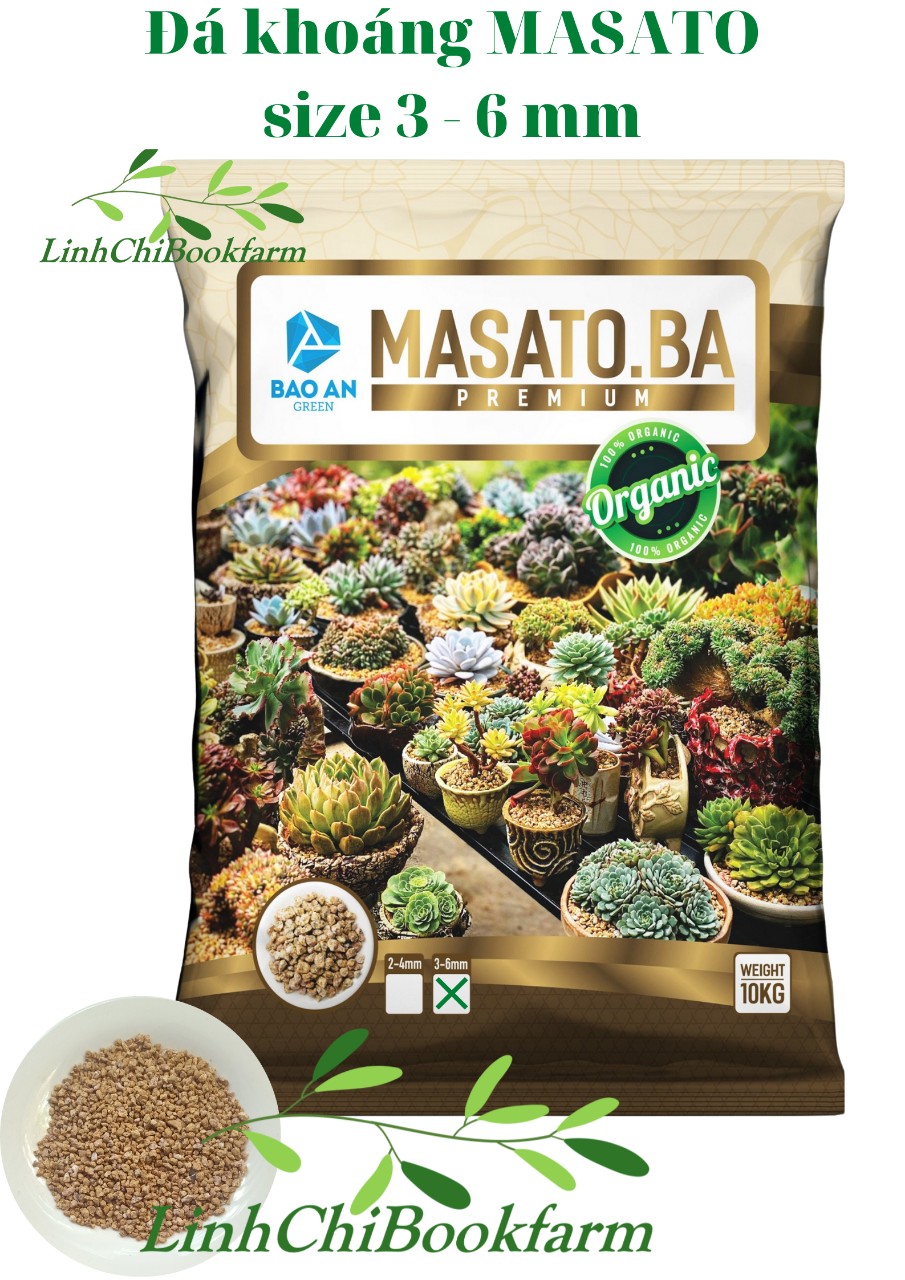 Đá Masato size 3-6mm giá thể trồng sen đá, xương rồng, giữ màu, chống bị úng trong mùa mưa,