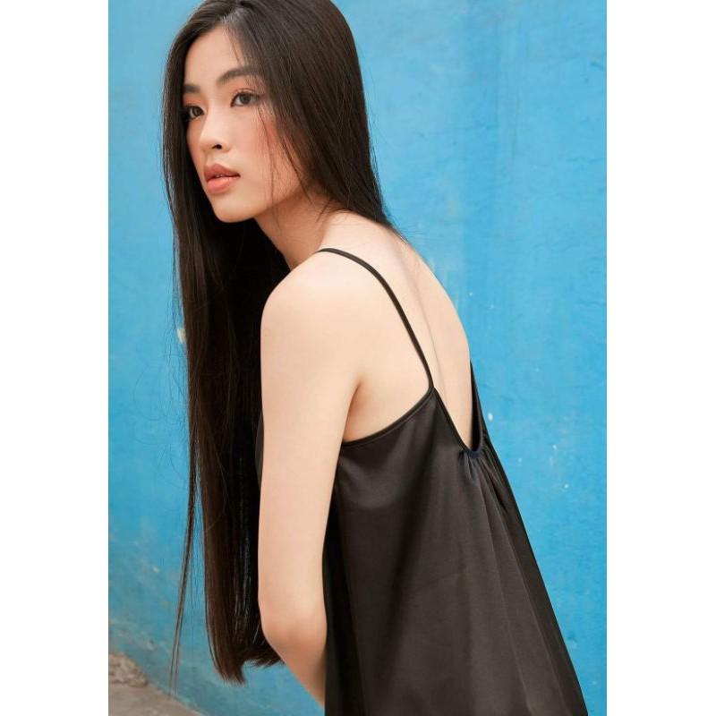 Váy ngủ lụa dài Maxi cao cấp sang trọng mặc đi chơi tặng kèm quần lót ren xinh xắn