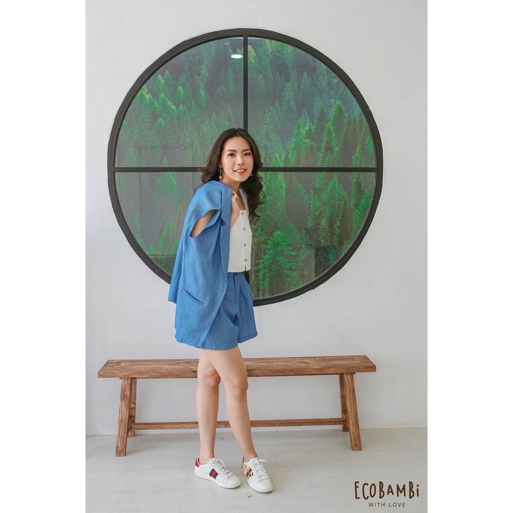 Blazer nữ Ecobambi tencel denim