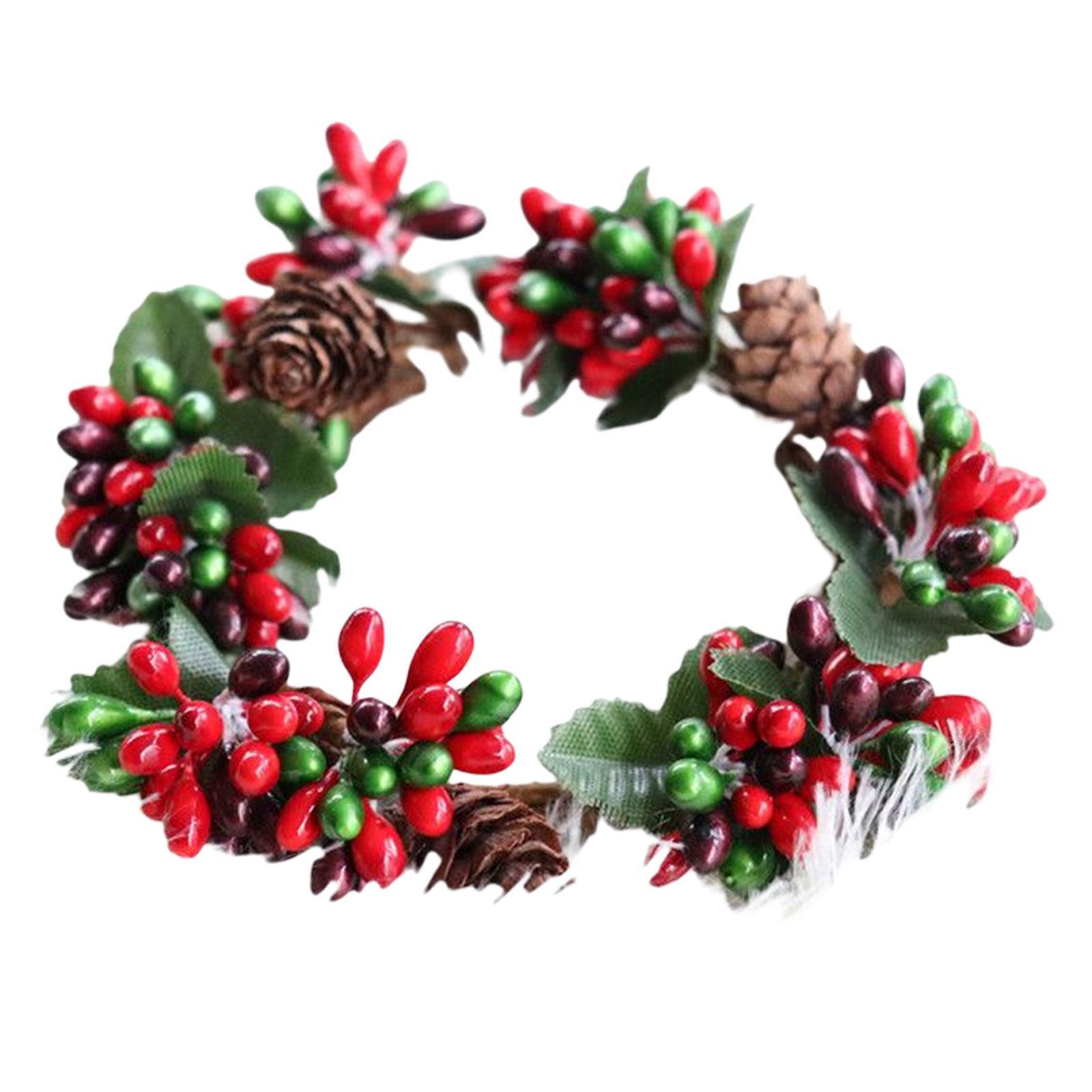Artificial Christmas Candle Garland for Wedding Dining Table Decoration