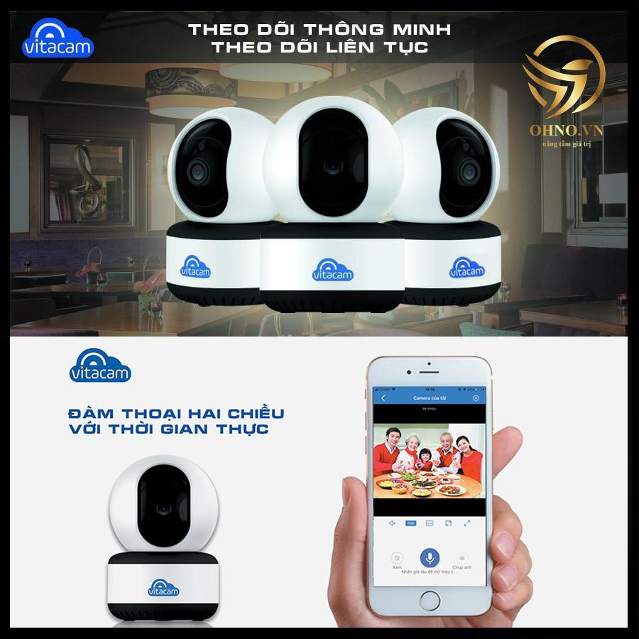 Camera IP Wifi ngoài trời Vitacam C1080  trong nhà chống trộm 2.0 MPX hàng chính hãng