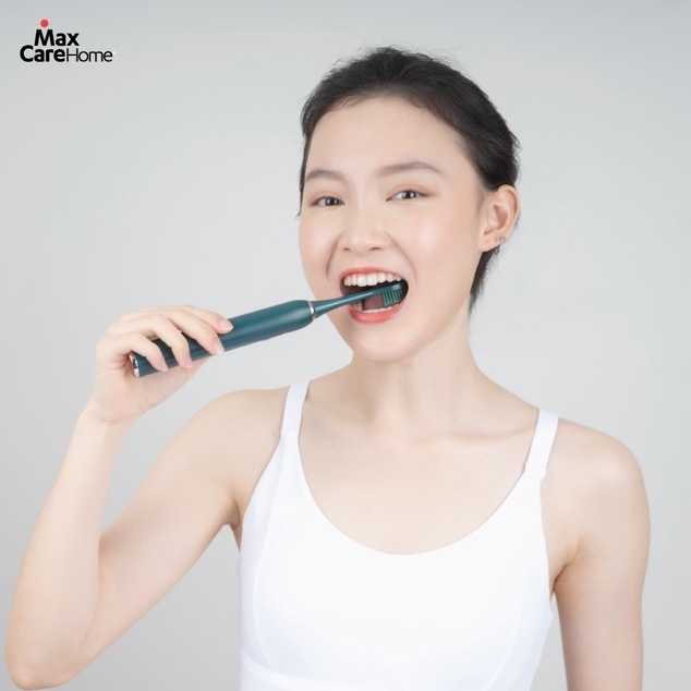 Bàn chải điện MAXCARE Hera Whitening diệt khuẩn sấy khô UVC tự động tặng kèm bộ bàn chải và túi du lịch