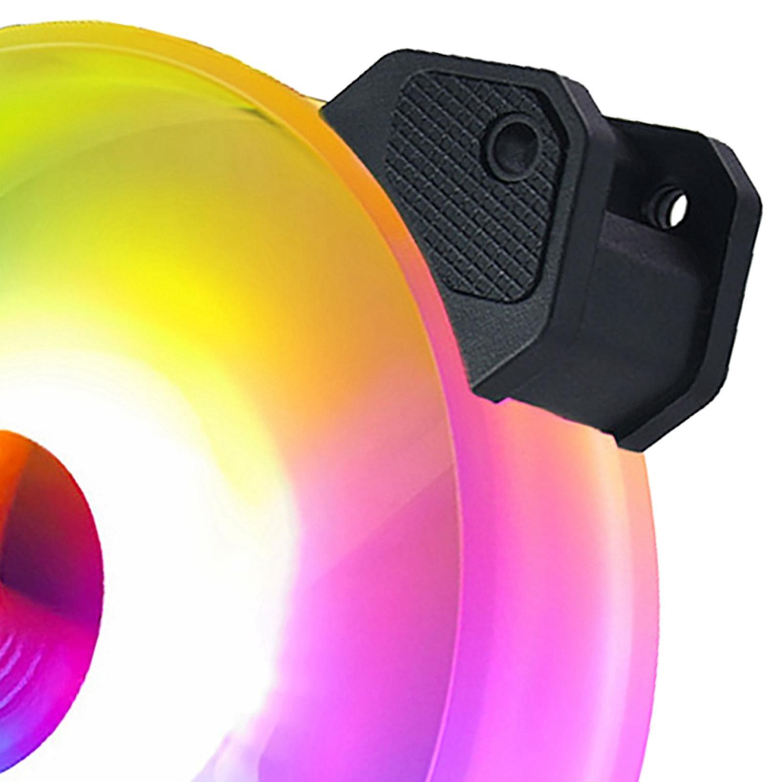 120mm Rainbow Case Fan, 120×120×25mm Colorful Fans for Computer Case CPU Coolers