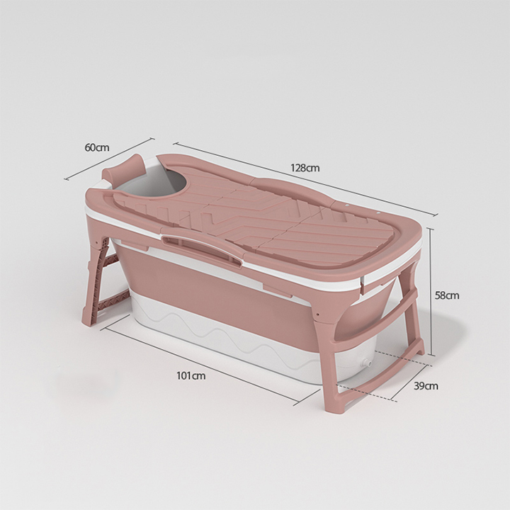 Chậu Tắm Gấp Gọn Cho Người Lớn Trẻ Em Dài 1,4m - Thau Tắm Silicon Cao Cấp - Bồn Xông Hơi Gia Đình