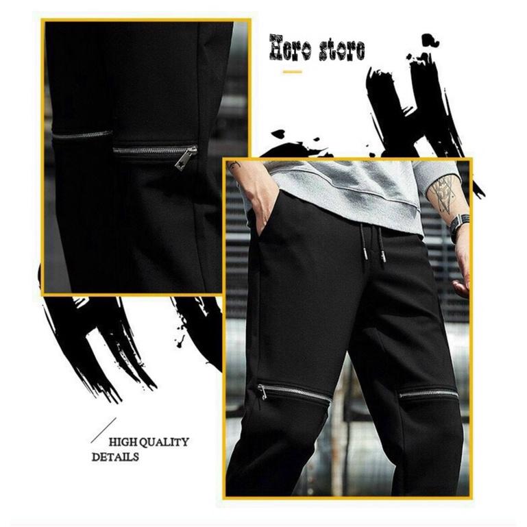 ️SIÊU PHẨM️Quần kaki unisex phối zip gối cao cấp dễ phối đồ