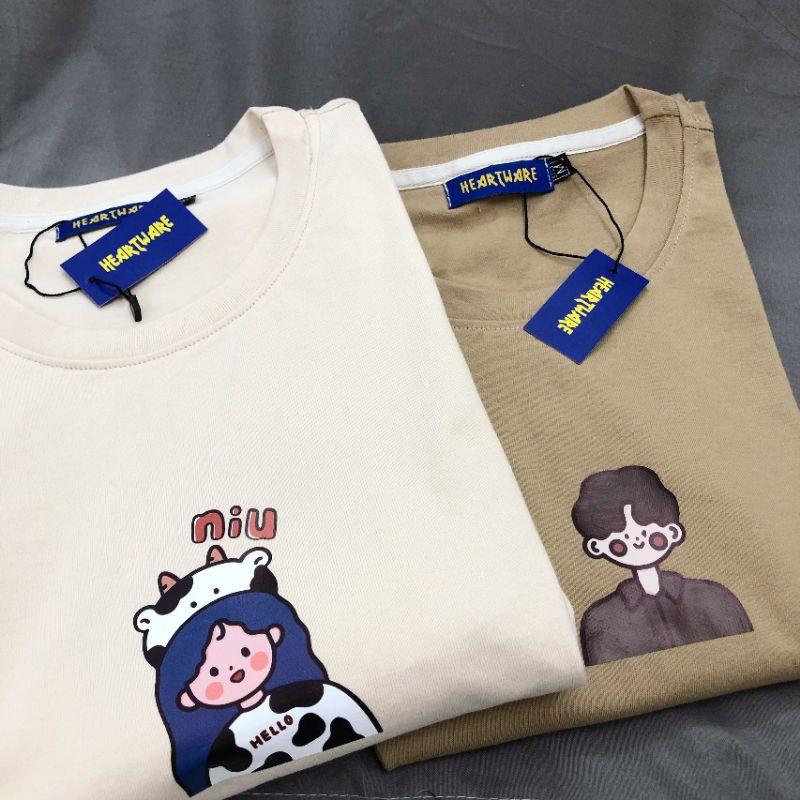 Áo thun tay lỡ 100% cotton cao cấp áo đôi