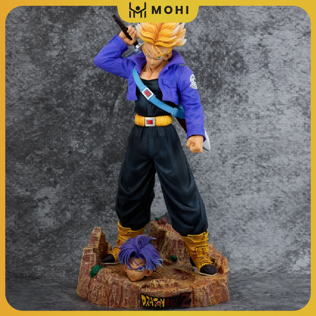 Mô Hình Trunks 2 đầu thay thế - Siêu to khổng lồ - Cao 48cm - Nặng 2.9 Kg - DragonBall - Hộp Carton