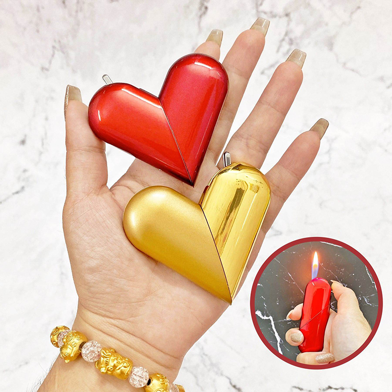 Bật Lửa Hình Trái Tim Độc Lạ - Xài Gas