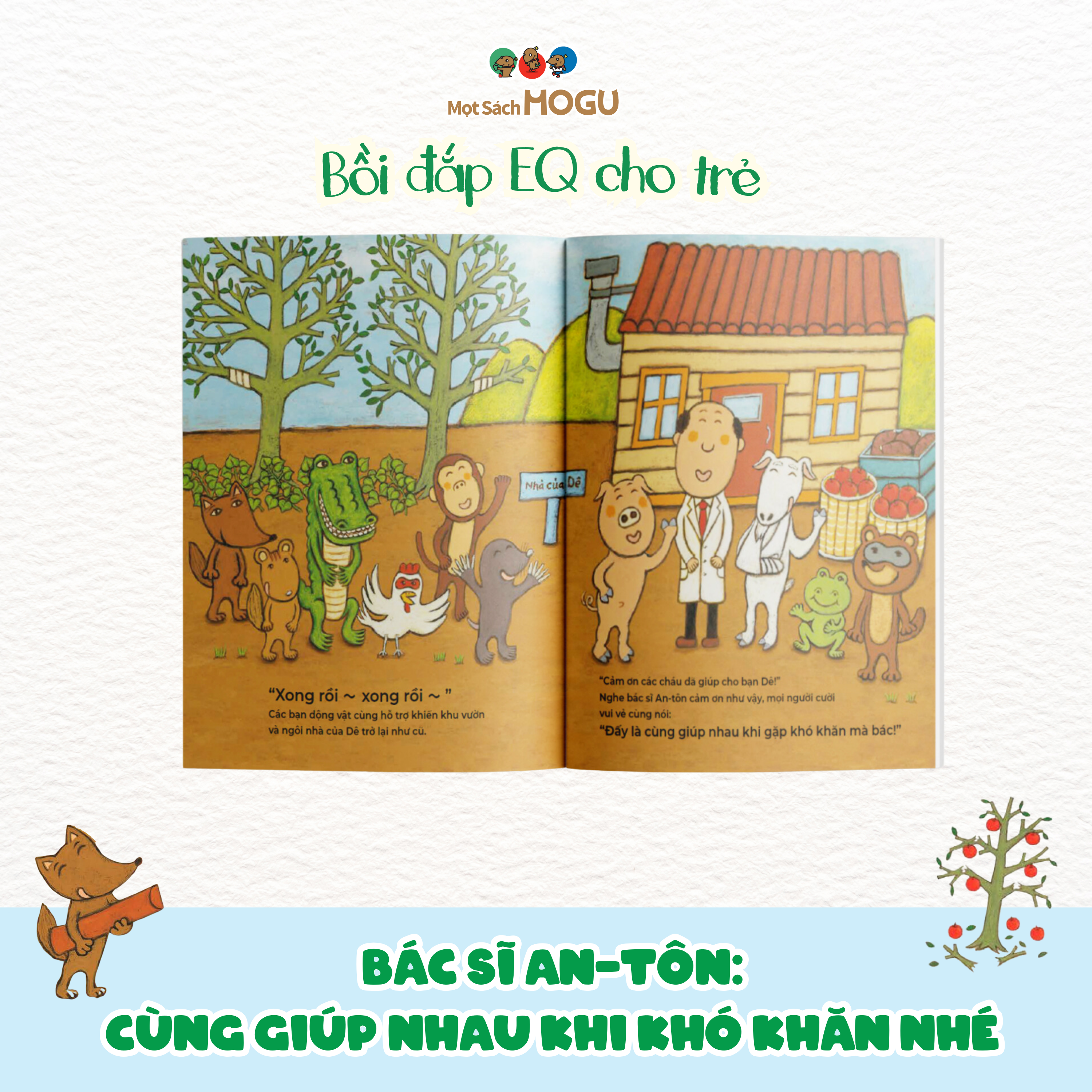 Truyện Ehon bé 3-4-5 tuổi - Bộ 4 cuốn Bác sĩ Anton