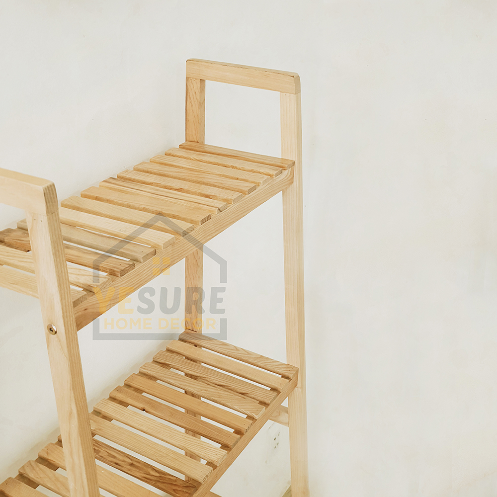 Kệ gỗ Tần Bì hình thang để đồ đa năng dùng làm đồ trang trí phòng YESURE HOME DECOR - Hàng chính hãng
