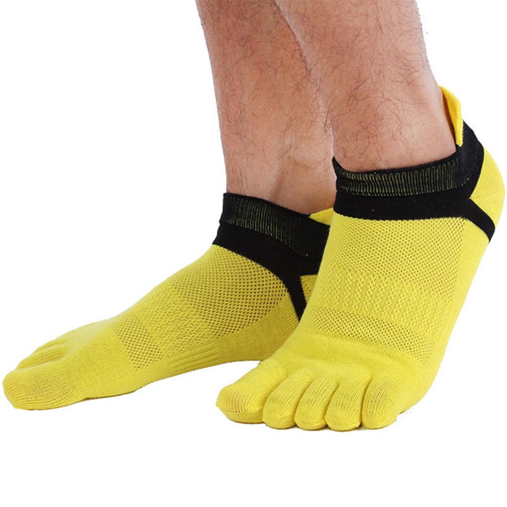 4pcs Soft Breathable Low Cut Toe Socks Sports Crew Boot Socks Casual Hosiery