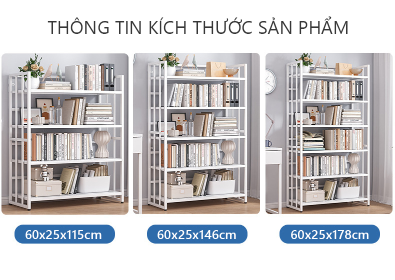 Kệ sách đa năng khung thép chống ghỉ sơn tĩnh điện thương hiệu IGA - GM97