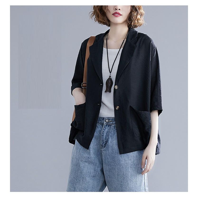 Bộ Vest Nữ Tay lỡ kèm thắt lưng  Áo vest blazer nữ