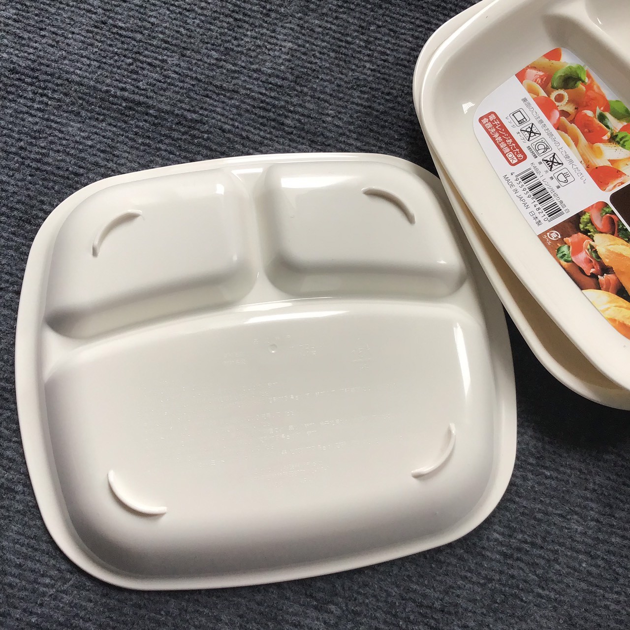 Đĩa ăn 03 ngăn dành cho bé ăn cơm suất, cơm phần Nakaya hàng nội địa Nhật Bản