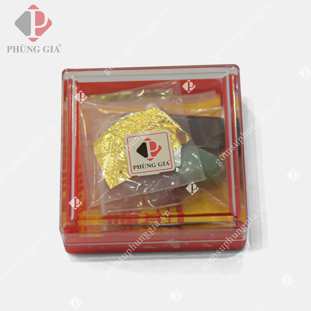 Bộ cốt thất bảo  hàng thật vàng 10zem giúp tạo linh khí cho bát hương