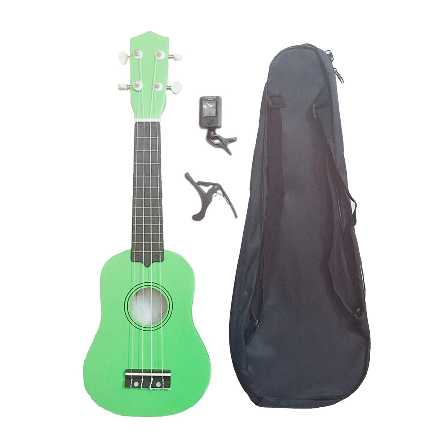 Đàn Ukulele Soprano Woim 35A15 tặng kèm bao vải, capo nâng tông và máy lên dây điện tử