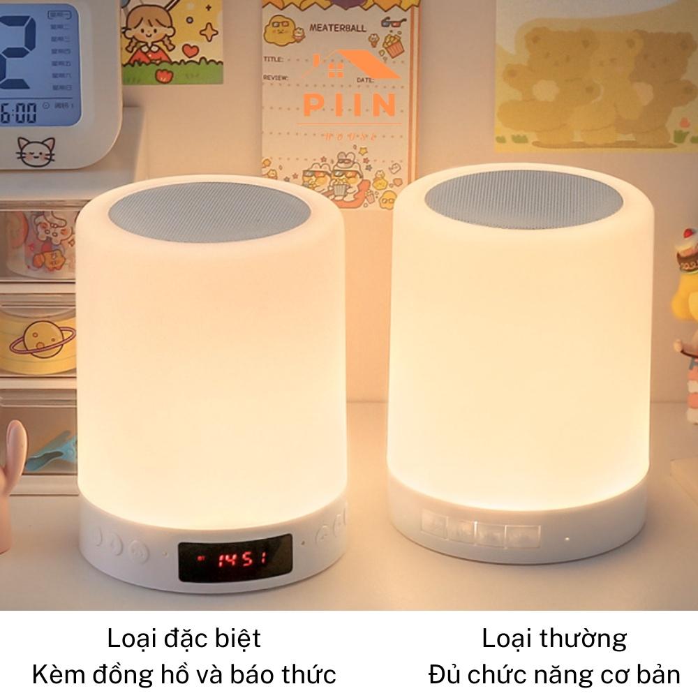 Đèn ngủ để bàn kèm loa bluetooth thông minh cảm biến đổi màu theo nhạc. Đèn ngủ treo tường đa năng kèm báo thức