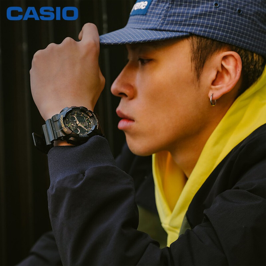Đồng hồ nam dây nhựa Casio G-Shock chính hãng GA-100CF-1A9DR