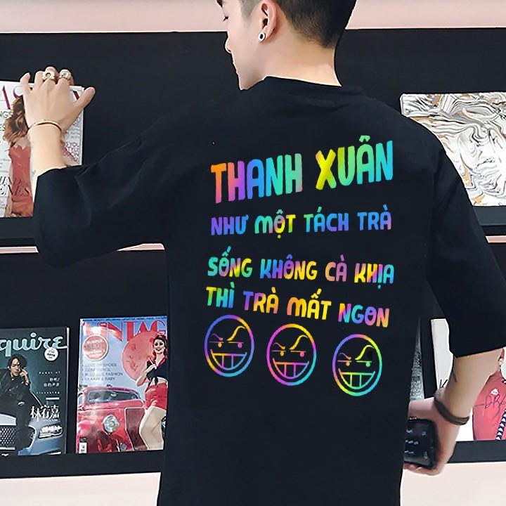 Áo Thun Nam Nữ Phản Quang Bảy Màu Nhiều Mẫu, Cá Tính, Giá Rẻ, Hình In To Đep Tỏa Sáng Thu Hút Ánh Nhìn giá rẻ