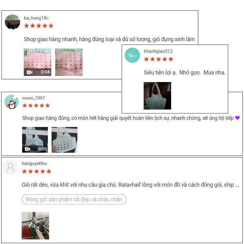 Giỏ nhựa dẻo đựng đồ ở bồn rửa bát, giỏ treo đựng đồ đa năng
