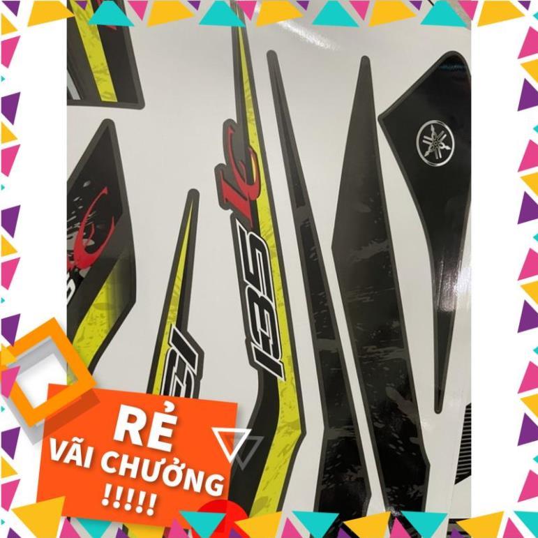 Tem Exciter 135 rời dán xe xám đen - mẫu Lc