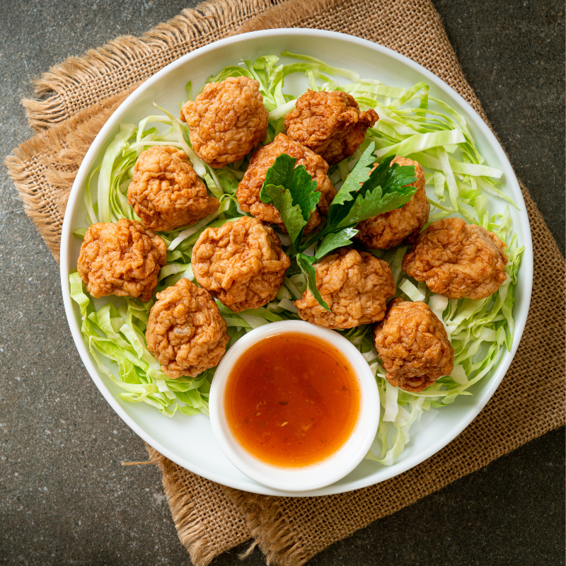Tôm viên chiên, viên hải sản thả lẩu Đôi Đũa Vàng tươi ngon gói 420gr