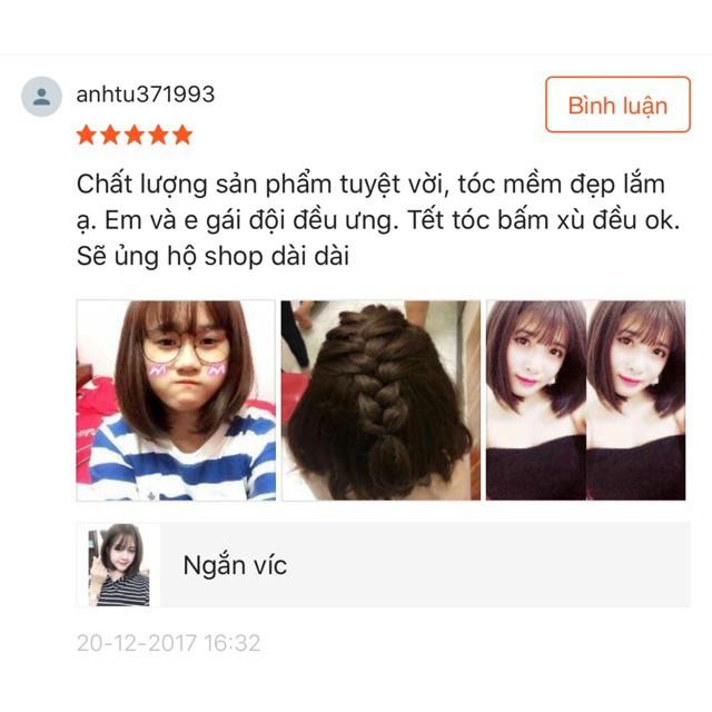 Tóc giả Ngắn víc tặng + lưới chùm đầu