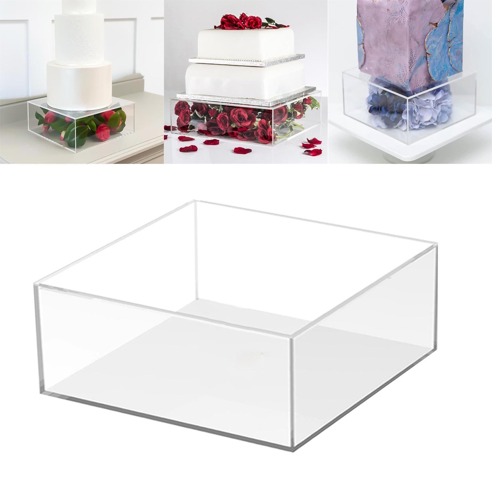 Cake Display Stand Square Acrylic Cake Stand for Party Favors Gifts Birthday