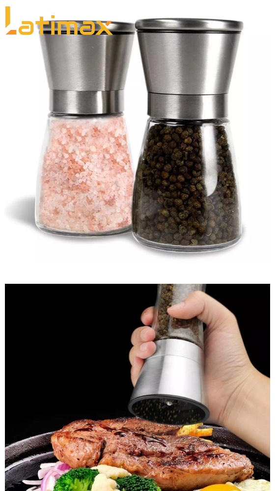 Lọ Xay Tiêu, Dụng Cụ Xay Tiêu Cầm Tay Inox 304 Cao Cấp - Sáng Bóng và An Toàn Cho Sức Khỏe