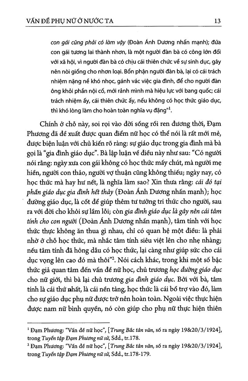 Sách Đạm Phương Nữ Sử - Vấn Đề Phụ Nữ Ở Nước Ta