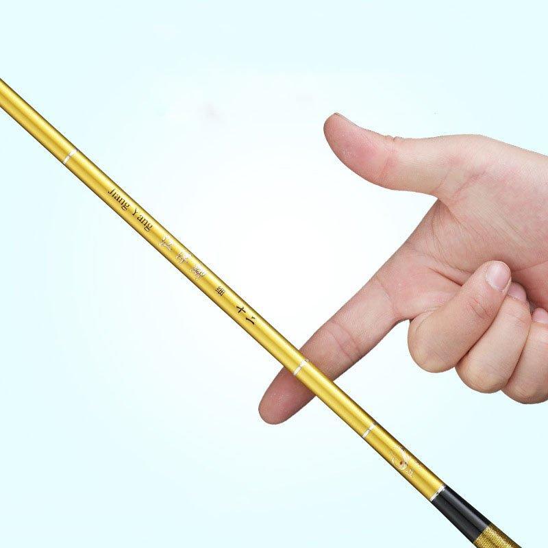 Cần câu tay câu đơn câu đài vàng ánh kim 2H siêu dẻo tặng kèm ngọn phụ CT37 - Sanami Fishing