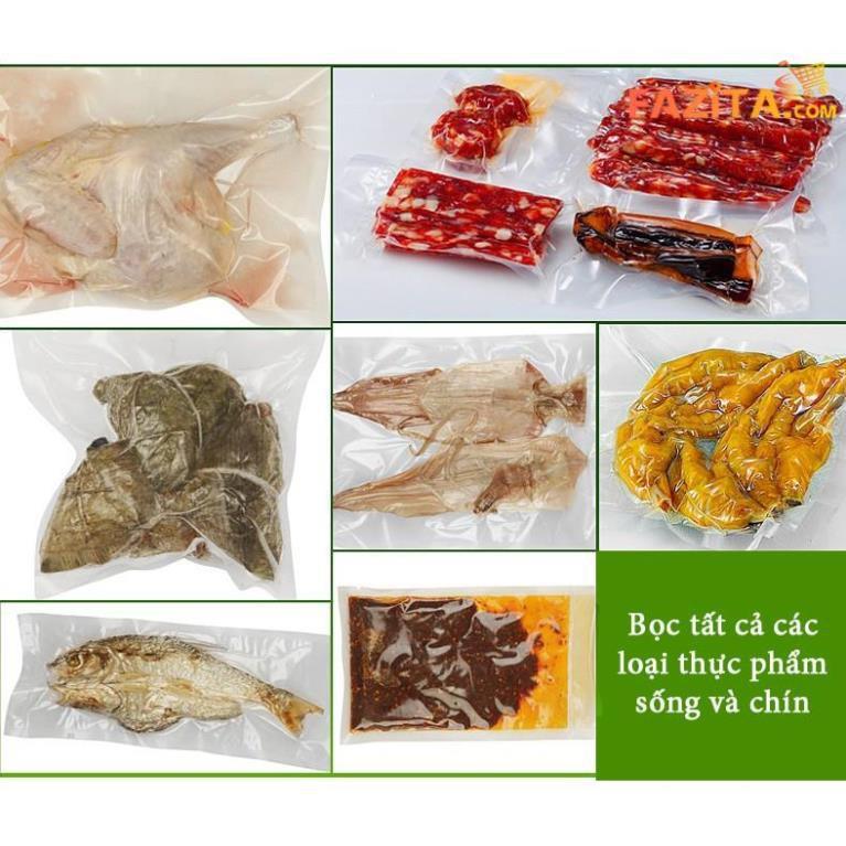 Bộ 100 túi hút chân không một mặt nhám