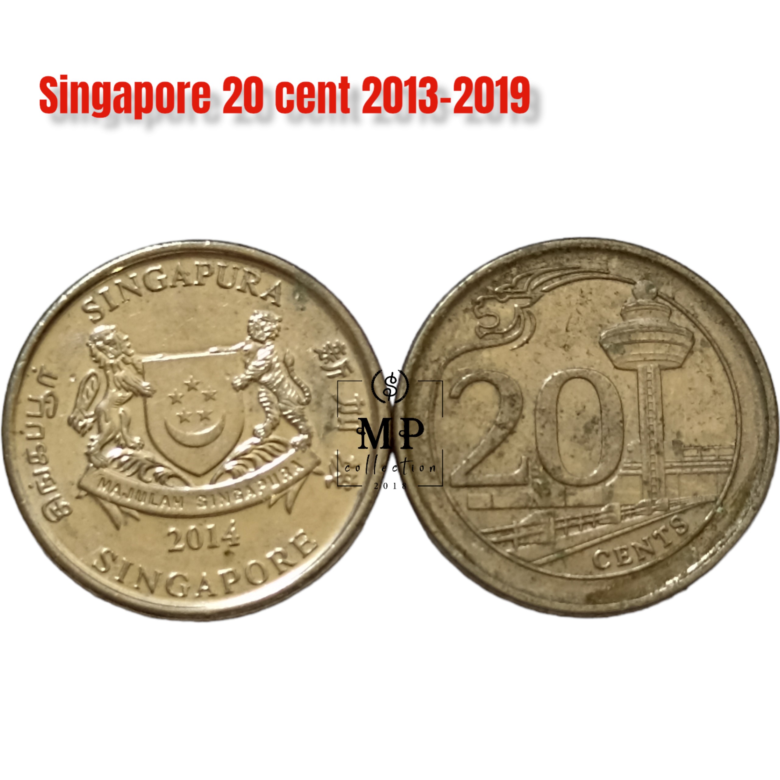 Đồng xu Singapore 20 cent 2013-2019