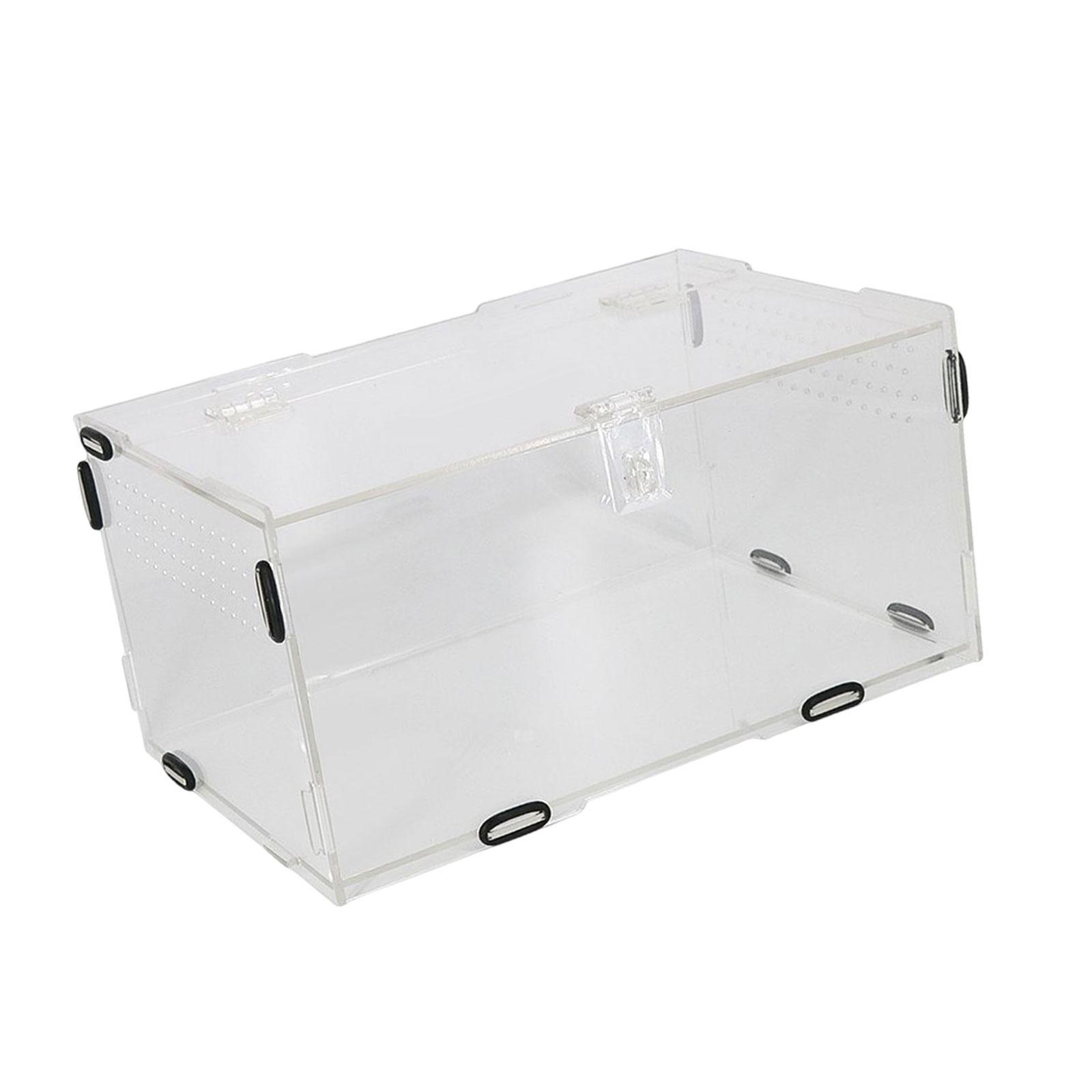 Reptile Breeding Box Portable Hamster Feeding Cage for Isopods Turtle Dragon